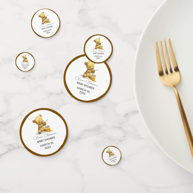 Minimalistisch Honey Bear Baby Dusche Konfetti (Gruppe)