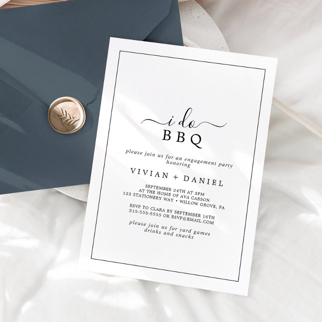 Minimalistisch I GRILLEN Engagement Partei Einladung (Von Creator hochgeladen)