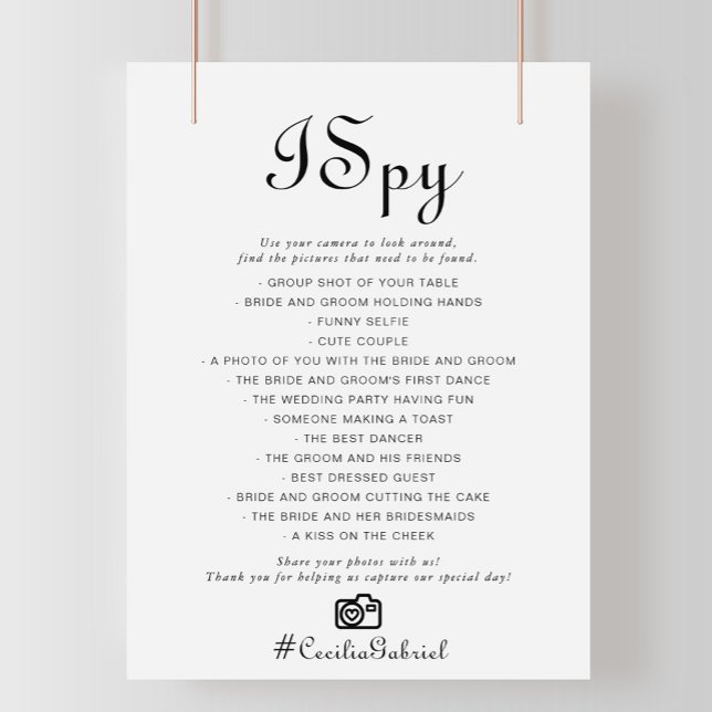 Minimalistisch I Spy Wedding Game (Von Creator hochgeladen)