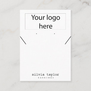 Minimalistisch Ihre Logo-Kette Ohrring-Display-Kar Visitenkarte