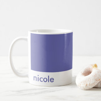 Minimalistisch Ihren Namen Periwinkle Blue persona Kaffeetasse