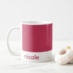 Minimalistisch Ihren Namen Red Magenta personalisi Kaffeetasse<br><div class="desc">Minimalistisch Personalisieren Sie Ihren Namen Red Magenta Kaffee Tasse perfekt als Geschenk für Ihre Familie,  Freunde und Liebhaber dieser Ferien.</div>
