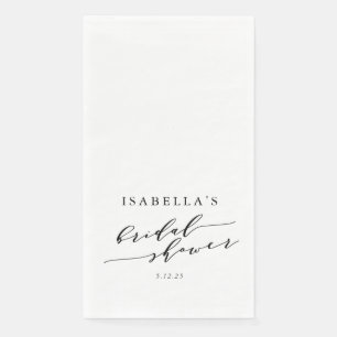 Minimalistisch Individuelle Name Brautparty White Serviette
