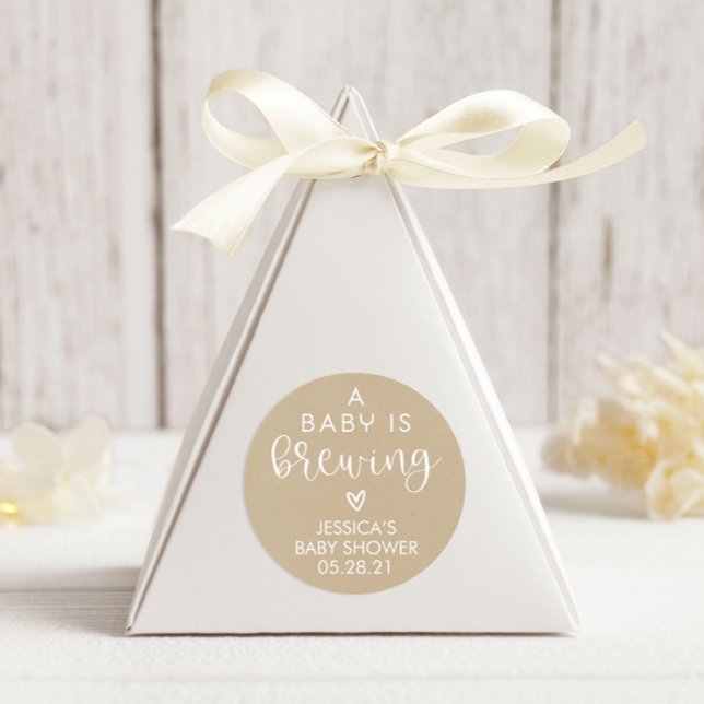 Minimalistisch ist ein Baby, das Baby Dusche Gefäl Runder Aufkleber (Von Creator hochgeladen)