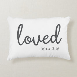 Minimalistisch John 3:16 Liebe Dekokissen