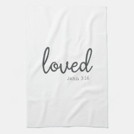 Minimalistisch John 3:16 liebte Geschirrtuch