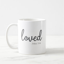 Minimalistisch John 3:16 liebte Kaffeetasse