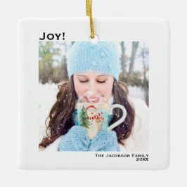 Minimalistisch JoSimple Christmas Holiday Foto Keramikornament