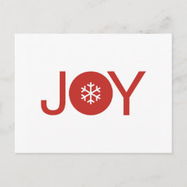 Minimalistisch Joy Christmas Postcard Postkarte