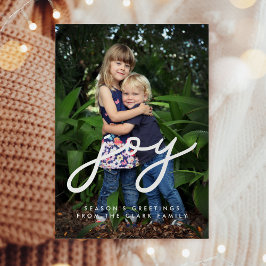 Minimalistisch Joy Holiday Fotokarte Feiertagskarte