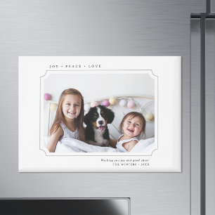 Minimalistisch Joy Peace Liebe Weihnachten Foto Magnet
