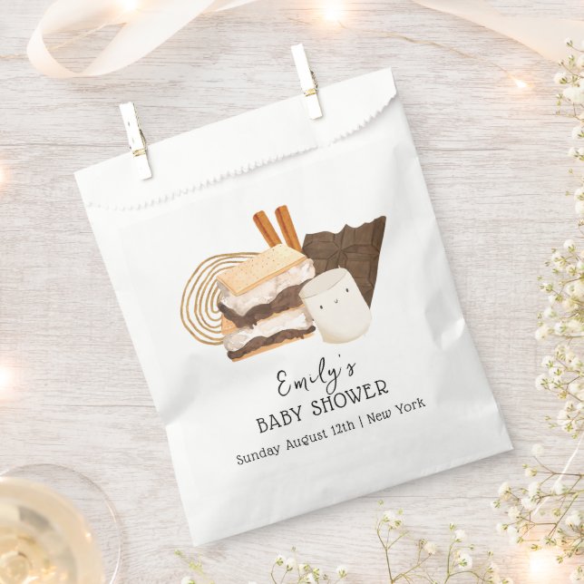 Minimalistisch Kawaii S'more Liebe & Fun Baby Dusc Geschenktütchen (Ausgeschnitten)