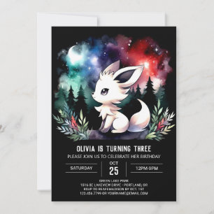 Minimalistisch Kids Wolf Geburtstag Einladung