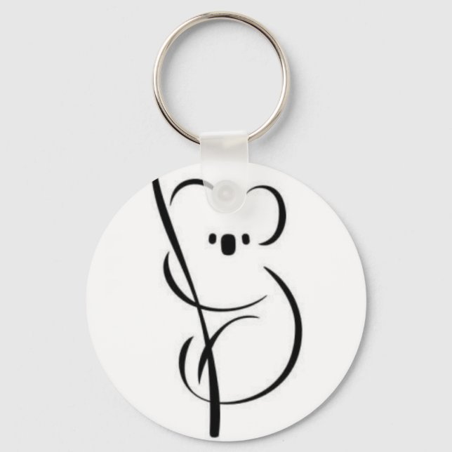 Minimalistisch Koala Schlüsselanhänger (Vorderseite)