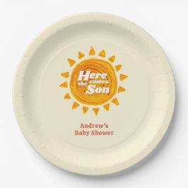 Minimalistisch kommt die Babydusche von Son Boho Pappteller