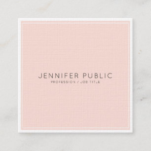 Minimalistisch kreativ Monogram Trendy Pink Luxury Quadratische Visitenkarte