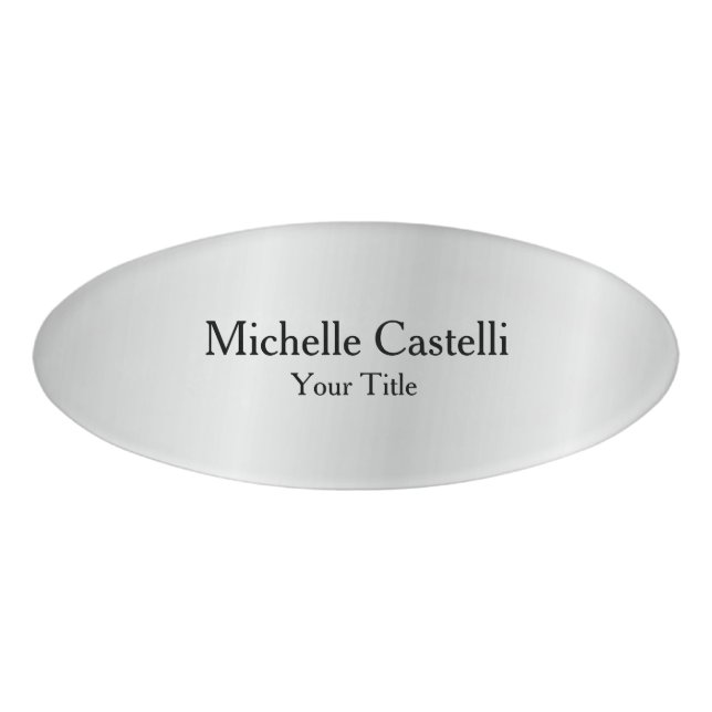 Minimalistisch kreativ nutzbringend Schlicht einfa Namenschild (Vorderseite)