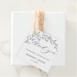Minimalistisch Laurel Branch Leaf Wedding Vielen D Geschenkanhänger