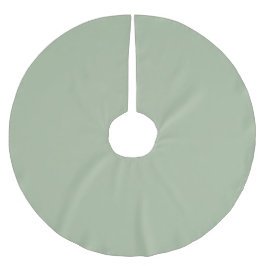 Minimalistisch Laurel Green solide schlichte Polyester Weihnachtsbaumdecke