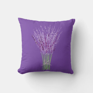 Minimalistisch Lavender Bouquet Illustration Kissen