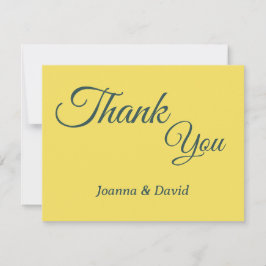 Minimalistisch Lemon Chiffon Custom Dankeskarte