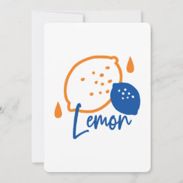 Minimalistisch Lemon Line Art - Moderne Zitrusfrüc Einladung