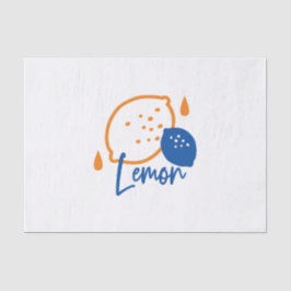 Minimalistisch Lemon Line Art - Moderne Zitrusfrüc Seidenpapier
