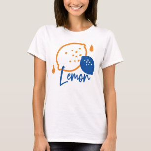Minimalistisch Lemon Line Art - Moderne Zitrusfrüc T-Shirt