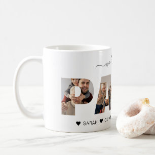 Minimalistisch Liebe Sie PAPA FotoCollage Kaffeetasse