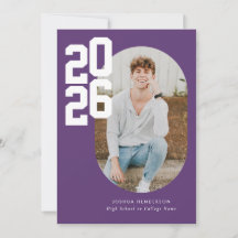 Minimalistisch Lila 2025 Foto Abschluss