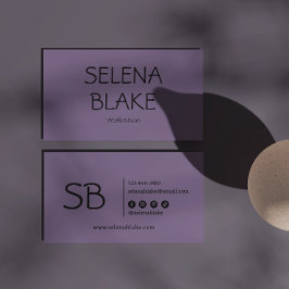 Minimalistisch Lila Boho | Trendy Retro Chic Visitenkarte