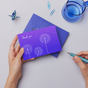 Minimalistisch Lila weißer LüsterVielen Dank Postkarte