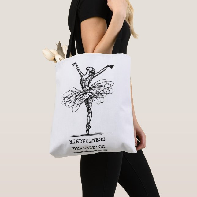 Minimalistisch Line Art Ballerina Tanz Design (Von Nahem)