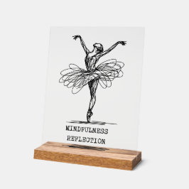 Minimalistisch Line Art Ballerina Tanz Design Acrylschild