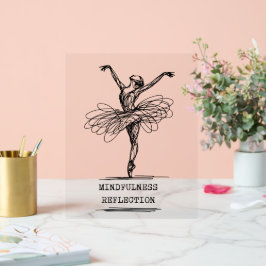 Minimalistisch Line Art Ballerina Tanz Design Acrylschild