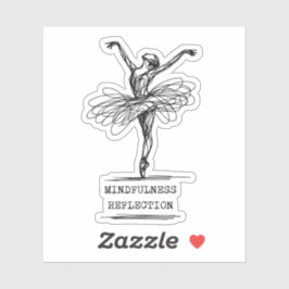 Minimalistisch Line Art Ballerina Tanz Design Aufkleber