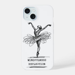 Minimalistisch Line Art Ballerina Tanz Design iPhone 15 Hülle