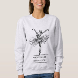 Minimalistisch Line Art Ballerina Tanz Design Sweatshirt