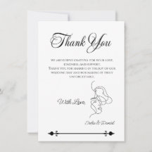 Minimalistisch Line Art Couple Illustration Hochze