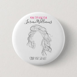 Minimalistisch Line Art Long Wavy Natural Hair Sty Button
