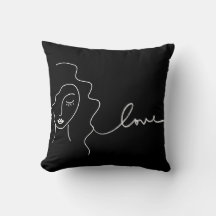 Minimalistisch Line Art Pillow - "Liebe" Abstrakte