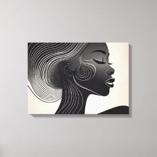 Minimalistisch Line Art Portrait Leinwanddruck