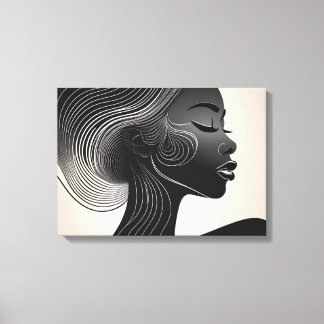 Minimalistisch Line Art Portrait Leinwanddruck