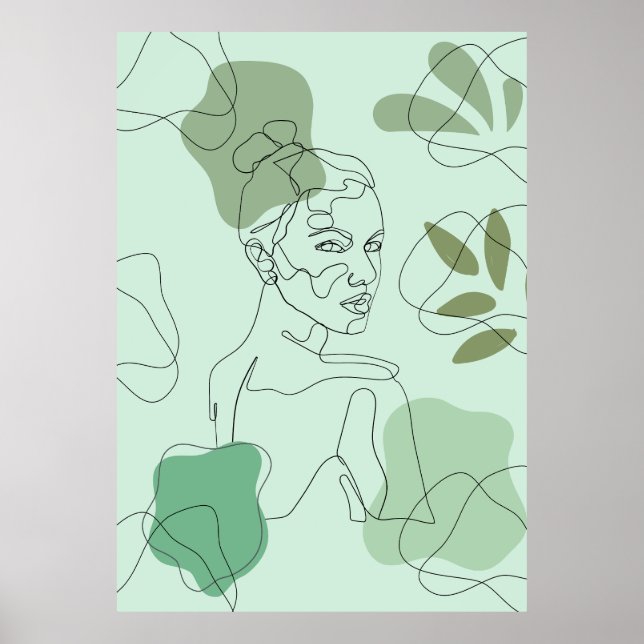 Minimalistisch Line Art Poster (Vorne)