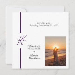 Minimalistisch Line Initial Wedding Einladung