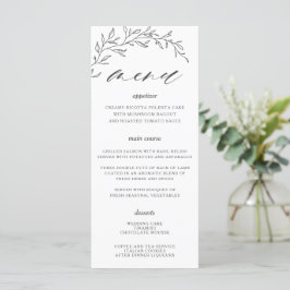 Minimalistisch Line Laurel Leaf Branch Wedding Men Programm