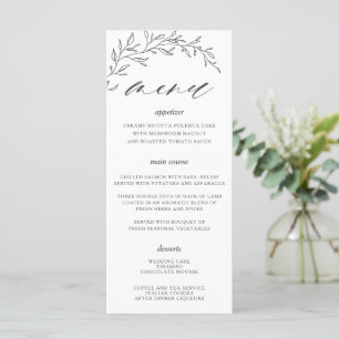 Minimalistisch Line Laurel Leaf Branch Wedding Men Programm