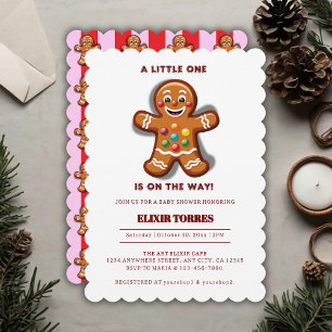 Minimalistisch Little One Gingerbread Baby Dusche Einladung