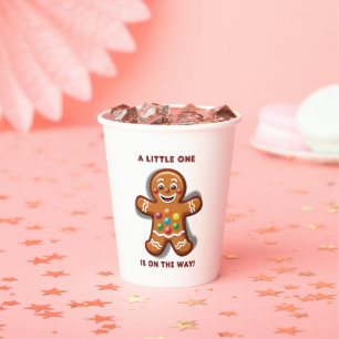 Minimalistisch Little One Gingerbread Baby Dusche Pappbecher