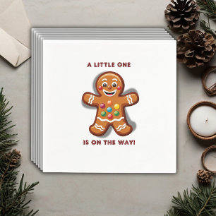Minimalistisch Little One Gingerbread Baby Dusche Serviette